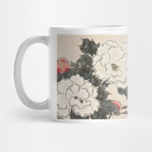 Flowers painting, japanese art, asian rose Mug